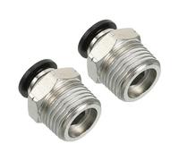 PATIKIL 8mm x 3/8"NPT Male Thread Push to Connect Fittings, 2 Pack Straight Quick Connect Fittings Pneumatic Air Line Fittings Joint Tube Fitting for Air Water