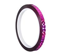 PATIKIL 8mm x 50m Prism Tape, Holographic Reflective Self Adhesive for DIY Art Craft Wrapping Decoration, Rose Red