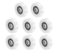 PATIKIL 8mmx36mmx10mm Ball Bearing Guide Pulley Roller, 8PCS Nylon Round Wheel Double Plastic Sealed 608RS Bearing Sliding Conveyor Rolling Pulleys for Door Window Lifting System, White
