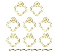 PATIKIL 8Pack Drawer Ring Pull Handles, 2.1" Zinc Alloy Hole Ring Drawers Knobs with Screws for Cupboard Drawer Dresser Closet Door, Matt Copper