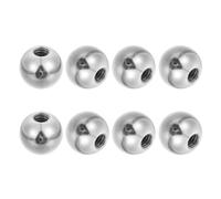 PATIKIL 8Pcs 17.4mm Ball Nuts Knob, 1/4"-20 UNC Female Threaded Steel Swivel Ball Joint Adapter Converter for Super Clamp Camera Hot Shoe Mount Light Tripod Phone Holder, Silver