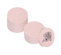 PATIKIL 8Pcs 2" Rubber Carving Blocks, Soft Linoleum Art Carving Block Round Crafts Stamp Making for Printmaking Stamps Carving Supplies, Pink