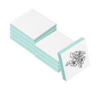 PATIKIL 8Pcs 2X2" Rubber Carving Blocks, Soft Linoleum Art Carving Block Square Crafts Stamp Making for Printmaking Stamps Carving Supplies, Green