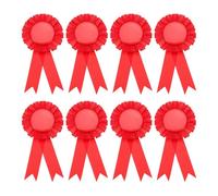PATIKIL 8Pcs Blank Award Ribbon, 6" x 3" Honorable Participation Badge Ribbons for Competition Sports Event Classroom Prize 1st 2nd 3rd Place Medals, Red