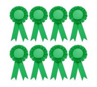 PATIKIL 8Pcs Blank Award Ribbon, 6" x 3" Honorable Participation Badge Ribbons for Competition Sports Event Classroom Prize 1st 2nd 3rd Place Medals, Green
