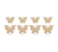 PATIKIL 8Pcs Butterfly Car Decals for Women, 2 Size Rhinestone Crystal Car Sticker Self Adhesive Glitter Sticker Decoration for Bumper Window Laptops Luggage, Champagne