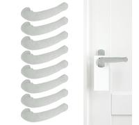 PATIKIL 8Pcs Door Handle Cover, Extended Knitted Door Knob Covers Protector Knob Handle Cover Elasticity Anti-Scald for Heat Winter Summer Hot Cold Home Offices Furniture, Light Gray