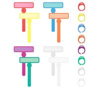 PATIKIL 8Pcs Guided Reading Strips Colorful Text Overlays Reading Bookmark with Finger Rings for Children Classroom Teacher, Multicolor