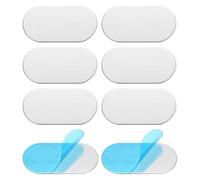 PATIKIL 8pcs Metal Plate, 10x20x0.3mm Metal Plate Rectangle Adhesive Backing Replacement Discs Stickers for Phone Magnet Mount Car Holder Phone Case Wall Wood Glass, Silver Tone