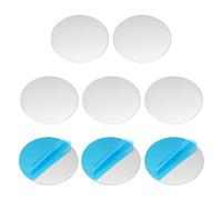 PATIKIL 8pcs Metal Plate, 17.5x0.3mm Metal Plate Round Adhesive Backing Replacement Discs Stickers for Phone Magnet Mount Car Holder Phone Case Wall Wood Glass, Silver Tone