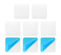 PATIKIL 8pcs Metal Plate, 30x30x0.3mm Metal Plate Rectangle Adhesive Backing Replacement Discs Stickers for Phone Magnet Mount Car Holder Phone Case Wall Wood Glass, Silver Tone