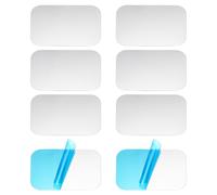 PATIKIL 8pcs Metal Plate, 55x75x0.3mm Metal Plate Rectangle Adhesive Backing Replacement Discs Stickers for Phone Magnet Mount Car Holder Phone Case Wall Wood Glass, Silver Tone