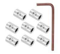 PATIKIL 8Pcs Wire Rope Clips Set,M5 304 Stainless Steel Double Holes Lock Cable Clamps Secure Fasteners for 5mm Dia with M6 Hexagon Spanner Screws for Clothesline Cable Rigging, Silver