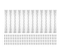 PATIKIL 8x1.2 Inch Piano Hinge,12 Pcs 304 Stainless Steel Continuous Hinge with Holes for Piano Gate Door Wooden Storage Box Cabinet Boat,Silver