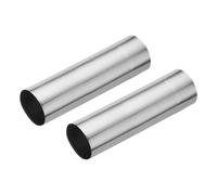 PATIKIL 8x30cm Stove Pipe, 2Pcs Stainless Steel Thickened Lengthen Straight Tent Stove Chimney Pipe Flue Extension for Camping Stove Vent Water Heater Smoke Exhaust