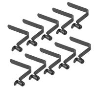 PATIKIL 8x5mm Kayak Paddle Snaps, 10 Pack Tent Pole Clips Steel V Shaped Single Pin Push Button Spring Clips Lock Tube Pole Clips for Camping Awning, Black
