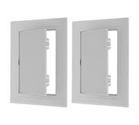 PATIKIL 8x6 inch(195x145mm) Removable Hinged Access Panel, 2 Pcs ABS Plumbing Access Doors Easy Wall Hole Cover for Drywall Plumbing Electrical Cables Wiring, Grey