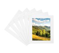 PATIKIL 8x6 Mat for 6x4 Photo, 6 Pack Precut Acid-Free Mat Board White Core Picture Frame Board for Photos Show, Prints, Art Displays, White