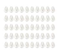 PATIKIL 8x6mm Pearl Charm, 200Pcs Pearl Beads Teardrop Faux Pearl Pendant Charm Bulk Imitation for Jewelry Making Bracelets Earrings Necklace Wedding Decorations Dress, White