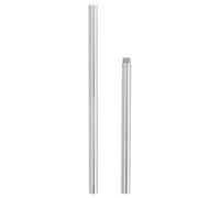 PATIKIL 9/16-18UNF Threaded Extension Rod, 7.9" Lamp Pipe and 11.8" Chandelier Light Extension Pole with Lamp Pipe Nipple for Pendant Light Island Lighting Chandelier Stems, Light Silver