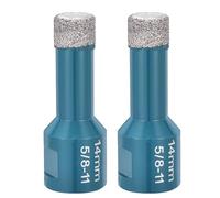 PATIKIL 9/16" Diamond Hole Saw 14mm with 5/8"-11 Thread Green 2Pcs