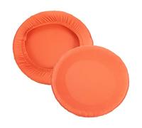PATIKIL 9.5" Round Bar Stool Cover, 2 Pack Washable Elastic Stool Cushion Cover for Diameter 11"-16" Chair, Orange-yellow