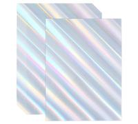 PATIKIL 9.5"x7" Holographic Cardstock, 20 Pack Metallic Iridescent Mirror Paper Foil Board Reflective Sheets for Scrapbook Poster DIY Craft, Style 4