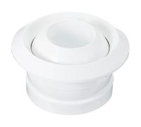 PATIKIL 9.7 Inch Round Air Vent, Adjustable Ball Jet Nozzle Diffuser Ceiling Diffuser Vent Cover Aluminum Alloy Soffit Vent for Bathroom Kitchen Living Room Ventilation, White
