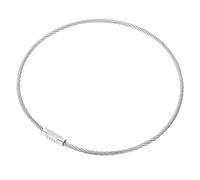PATIKIL 9.8" Wire Keychain Cable, 12 Pcs Stainless Steel Key Ring Cable Large Key Ring Keychain Loop Luggage Tags Loops for Hanging Luggage Tags, Keyrings, Cards, Transparent