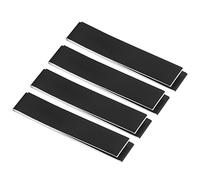 PATIKIL 9.8"x0.7" Badminton Racket Head Protector Sticker, 4 Pack PU Tennis Racquet Guard Tape Racket Frame Stickers Thickened Wear-Resistant, Black
