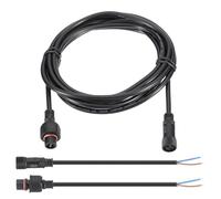 PATIKIL 9.84Ft 2 Pin Extension Cable Wire, 20AWG Waterproof IP67 Extension Cord with 7.87" Male Female Connector kit for Boat Car Truck Indoor/Outdoor Solar LED Strip Light, Black
