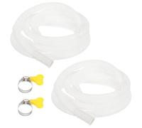 PATIKIL 9.84ft Air Conditioner Drain Kit, 2 Set Universal AC Drain Hose Connector Hose with Clamp Rubber Adapter for Mini-Split Window AC Unit Dehumidifier Faucet