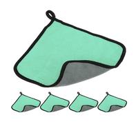 PATIKIL 9.84x9.84 Inch Billiard Cue Towel, Pool Cue Cleaner Shaft Cloth Coral Fleece for Snooker Pole Pool Table Cue Accessories, Green Grey