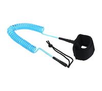 PATIKIL 9.8ft x 7.2mm Surfboard Leash, Coiled Leashes with Plug Wrist String Rope for Body Board Paddle Board, Blue