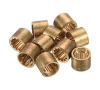 PATIKIL 9.8mm Dia Brass Pool Cue Ferrules, 10 Pack Billiard Cue Tips Replacement Repair Tool with Teeth for Snooker Cue Stick, Copper