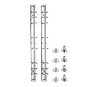 PATIKIL 9 Holes Ring Binder, B5 Notebook 20mm Book Binding Kits Planner Maker Binder Ring Clip Mechanisms with Screw for Journal Bill Paper, Silver, 3 Set