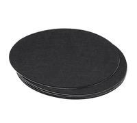 PATIKIL 9 Inch Diameter Lamp Base Felt, 5Pack 2mm Thickness Round Soft Adhesive Non-slip Anti-scratch Backed Felt for Lamp Furniture DIY Craft, Black