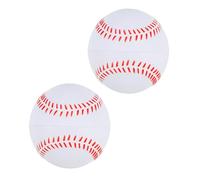 PATIKIL 9 Inch Foam Baseball 2 Pack Soft Practice Baseballs Bulk Standard Size Adult Leather Training Baseball Unmarked Baseballs for Pitching White
