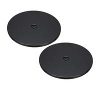 PATIKIL 9 Inch Heavy Rotating Swivel Stand, 2Pcs 360˚ Rotation Lazy Susan Turntable with Steel Ball Bearings for Model Base Rotating Plants TV Computers Monitors, Black