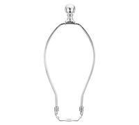 PATIKIL 9 Inch Lamp Harp Kit with Finial, 1 Set Detachable Shade Bracket Holder, DIY Lighting Accessories for Table Floor Lamps, Chrome