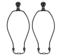 PATIKIL 9 Inch Lamp Harp Kit with Finial, 2 Set Detachable Lamp Shade Bracket Holder, DIY Lighting Accessories for Table Lamps Floor Lamps, Black
