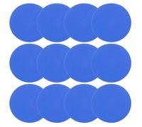 PATIKIL 9 Inch Poly Spot Markers, 12Pcs Non Slip Rubber Floor Dots with Storage Bag Flat Agility Cones for Sports Training Basketball Football, Blue
