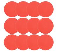 PATIKIL 9 Inch Poly Spot Markers, 12Pcs Non Slip Rubber Floor Dots with Storage Bag Flat Agility Cones for Sports Training Basketball Football, Red