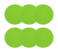 PATIKIL 9 Inch Poly Spot Markers, 6Pcs Non Slip Rubber Floor Dots with Storage Bag Flat Agility Cones for Sports Training Basketball Football, Green