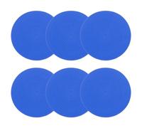 PATIKIL 9 Inch Poly Spot Markers, 6Pcs Non Slip Rubber Floor Dots with Storage Bag Flat Agility Cones for Sports Training Basketball Football, Blue
