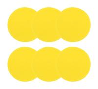 PATIKIL 9 Inch Poly Spot Markers, 6Pcs Non Slip Rubber Floor Dots with Storage Bag Flat Agility Cones for Sports Training Basketball Football, Yellow