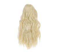 PATIKIL 9" Long Hair Doll Wig, Soft Silk Doll Head Wig Hair Accessories for 15.5-17.5cm Head Circumference DIY Handmade, Peach Color