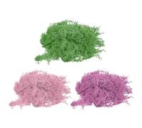 PATIKIL 9 OZ Fake Moss, Preserved Reindeer Moss Artificial Moss Lichen Centerpieces Decor Faux Moss for Potted Plants Christmas, Pink/Purple/Green