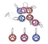 PATIKIL 9 Pcs Enamel Dog Paw Print Charms, Lovely Paw Pendant Keychain Charm for Jewelry Making DIY Pet Memorial Gifts, Dark Blue/Red/Rose Red