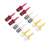 PATIKIL 9 Pcs Plastic Golf Tees, 2.4" Golf Tee Brush Top, Balls Accessories, Hollow Design Can Increase Spin, Reduce Friction and Side Spin, and Enable More Stable Serves, Multicolor